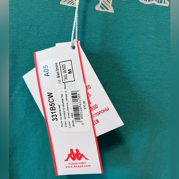 NWT KAPPA AUTHENTIC GRAPHIK TEZ DRESS – TEAL Sz M - Picture 4 of 5